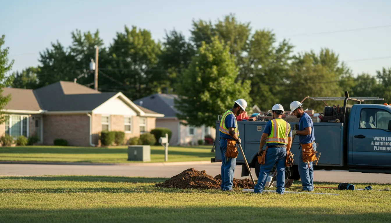 Residential water line and bathroom plumbing service in Wheeler, TX